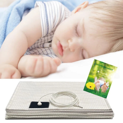 GroundingFlow™ Earthing Bed Sheet for Better Sleep & Wellness