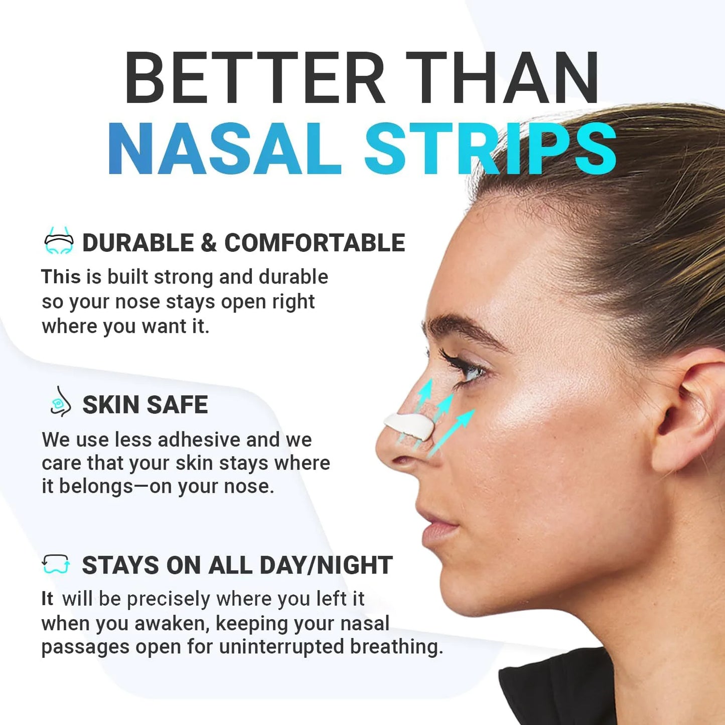 AirFlow™ Intake Nose Breathing Nasal Strips